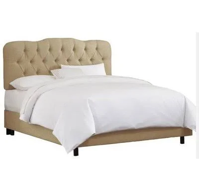 Stella Upholstered Bed Color: Velvet Buckwheat, Size: Queen