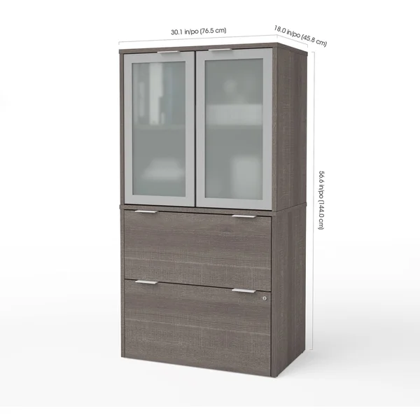 Bestar i3 Plus 2-Drawer Door File Cabinet - White