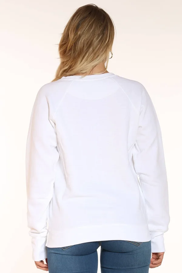 Champion Powerblend Graphic Crew White - XL