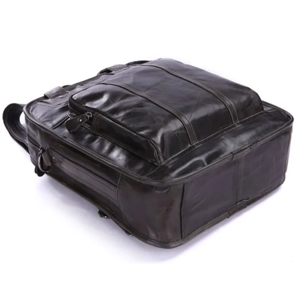 Shiver Olive Green Leather Backpack - Delton Bags - Men