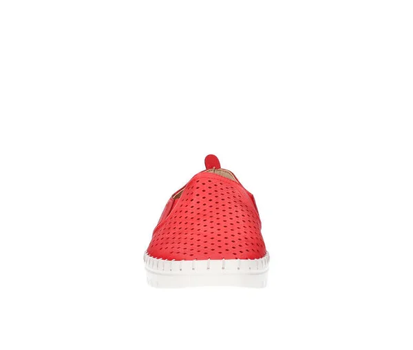 Easy Street Fresh Women's Slip-On Sneakers, Size: 9.5 Wide, Red