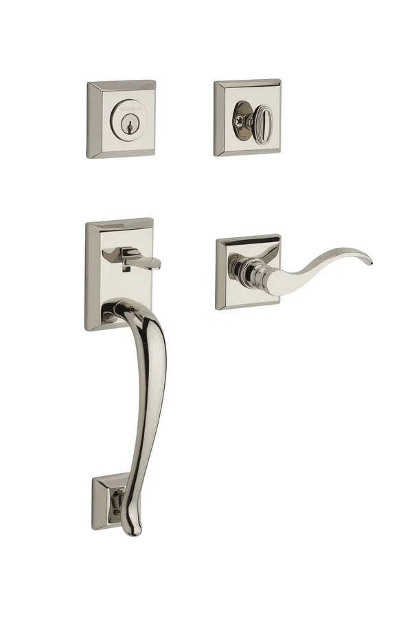 Baldwin SC.NAPXCUR.L.TSR Napa Left Handed Standard C Keyway Single Cylinder Keye Polished Nickel