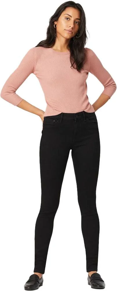 Mavi Alissa High-Rise Super Skinny Ankle in Black Brushed Supersoft Jeans