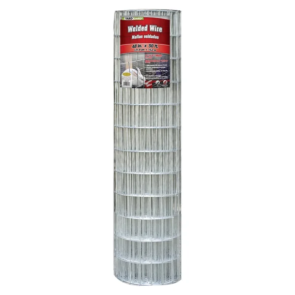 Yardgard 48 inch by 50 Foot 12.5 Gauge 4 inch by 2 inch Mesh Galvanized Welded WIRE - Silver