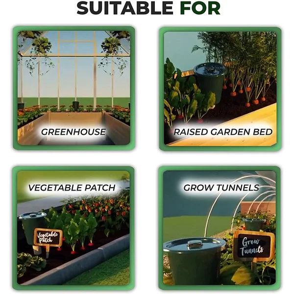 Bio Green HCPS4 Garden Plant Self Watering System Kit, Set of 4 Cups and Stakes