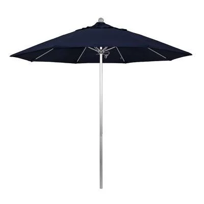 Caravelle 9' Market Umbrella Sol 72 Outdoor Frame Color: Silver Anodized, Fabric Color: Pacifica - Navy Blue