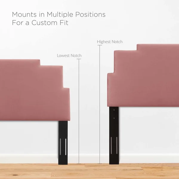 Lindsey Performance Velvet King Platform Bed - Dusty Rose
