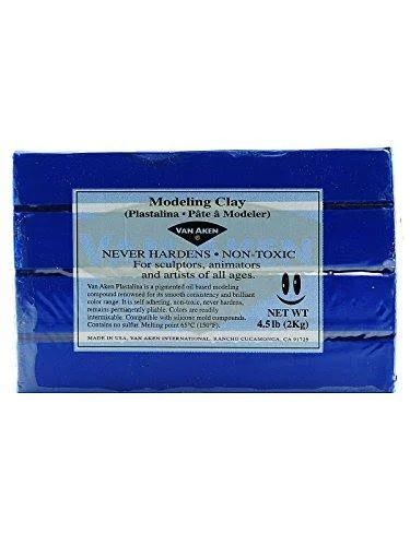 Plastalina Modeling Clay Ultra Blue, 4 1/2 lb. Bar (Pack of 2)