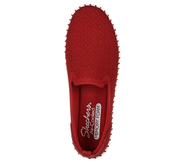 Skechers Women's Sepulveda Blvd - Day Wishes Slip-On Shoes, Dark Red, 8.5