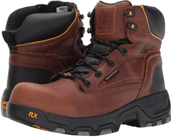 Men's Georgia Boot GB00168 6 inch FLXpoint WP Composite Toe Work Boot - Brown