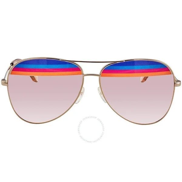 Salvatore Ferragamo SF172S 687 Shiny Rose Gold Aviator Sunglasses