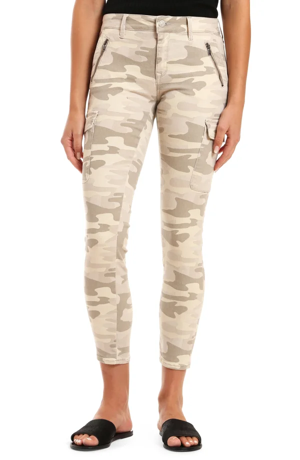 Mavi Jeans Juliette Mid-Rise Cargo Ankle Skinny Nude Camo - 27, 31