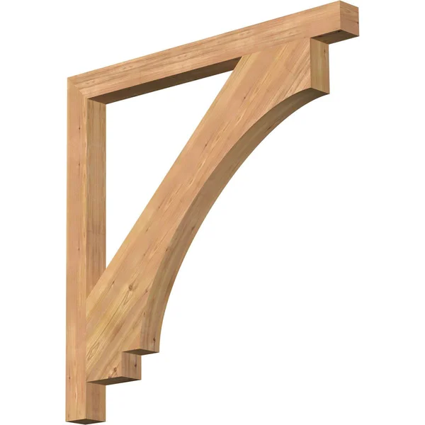 Ekena Millwork BKT04X44X44IMP05SWR 3 1/2x22W x 44x22D x 44x22H Imperial Block Smooth BRACKET, Western Red Cedar