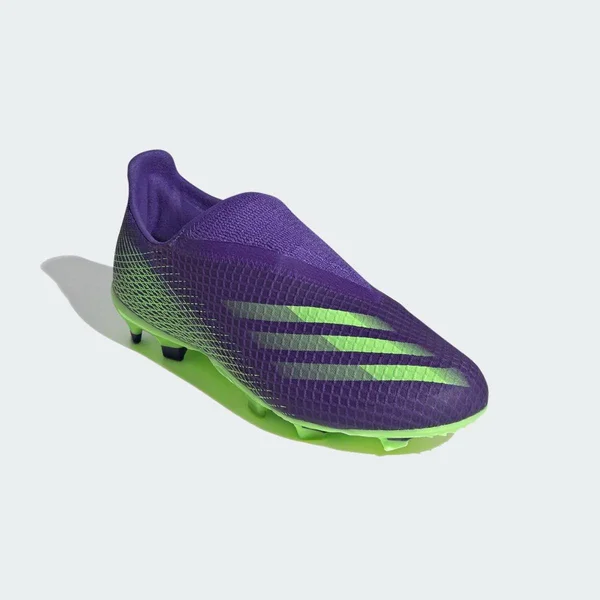 Adidas Kids x Ghosted.3 Laceless FG Energy Ink/Signal Green - 2.5