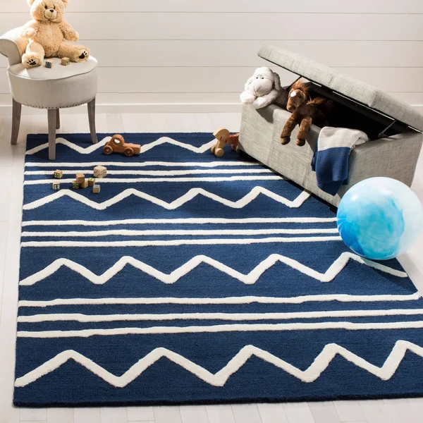 Safavieh Kids Navy/Ivory 8 ft. x 10 ft. Geometric Area Rug
