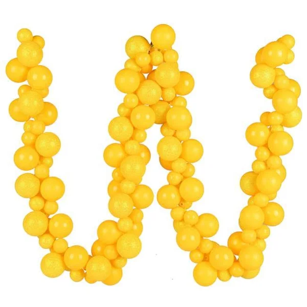 6' Yellow Asst ORN Ball Garland - Vickerman