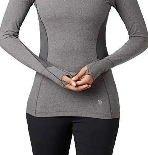 Mountain Hardwear Ghee Long Sleeve Crew - Women's Shark/Heather, XL