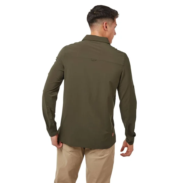 Craghoppers Mens Nosilife Pro IV Long Sleeved Shirt Woodland Green S