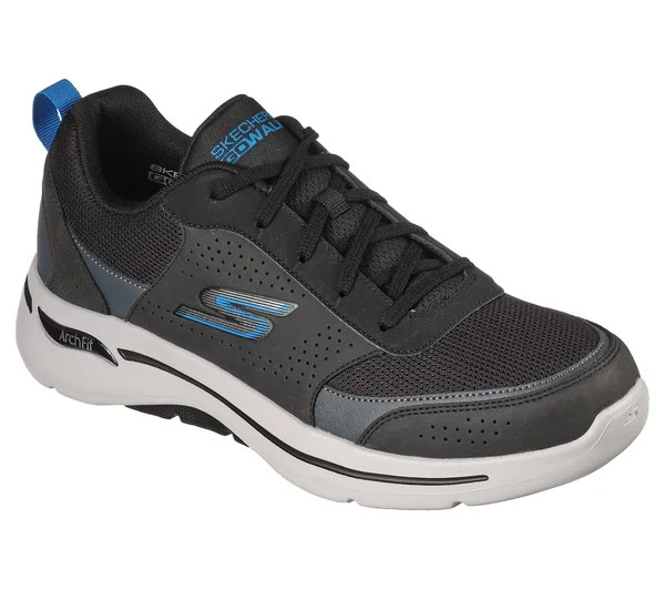 Skechers GOwalk Arch Fit - Recharge Black/Blue - Size 9.0