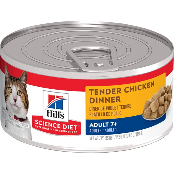 Science Diet Mature Adult Cat Food, Tender Chicken Dinner - 5.5 oz can