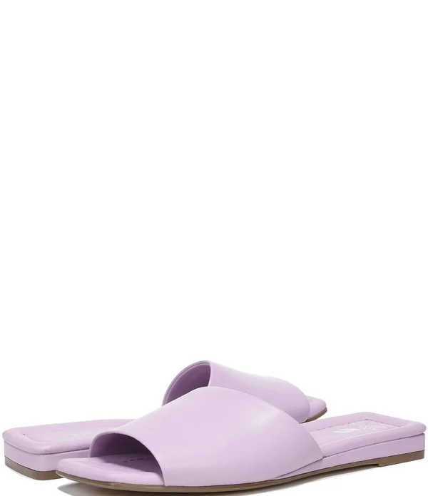 Sarto by Franco Sarto Bordo Leather Square Toe Slides - 8M