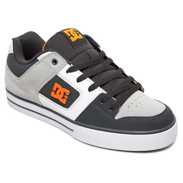 DC Pure Mens Shoes - Dark Grey Orange