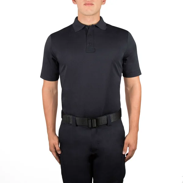 Mens Police Polo Shirts - Performance Pro Polo Shirt Size 3X-Large Reg in Dark Navy Blue, Polyester by Blauer