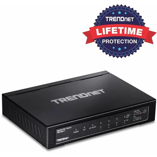 TRENDnet TPE-TG611 6-Port Gigabit PoE+ Switch