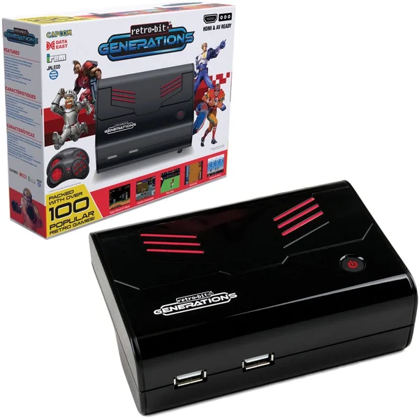 Retro-bit RB-PP-6539 Generations Plug & Play Game CONSOLE, Red & Black