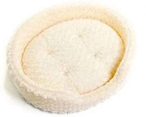 FurHaven Ultra Plush Oval Pet Bed Cream Jumbo