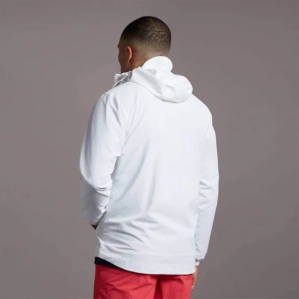 Lyle and Scott Zip Through Hooded Jacket, White