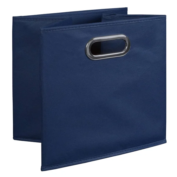 Flip Flop 34x22 Square Folding Bookcase with Folding Fabric Bins Cherry - Teal