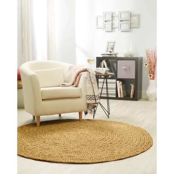 Fab Habitat Yellowstone Braided Jute Blend Rug - 8' Round - Natural