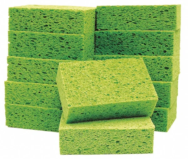 Ability One 5 3/4 in x 3 5/8 in Cellulose Sponge - Green, 60pk [PK/60] Model: 7920-00-559-8463