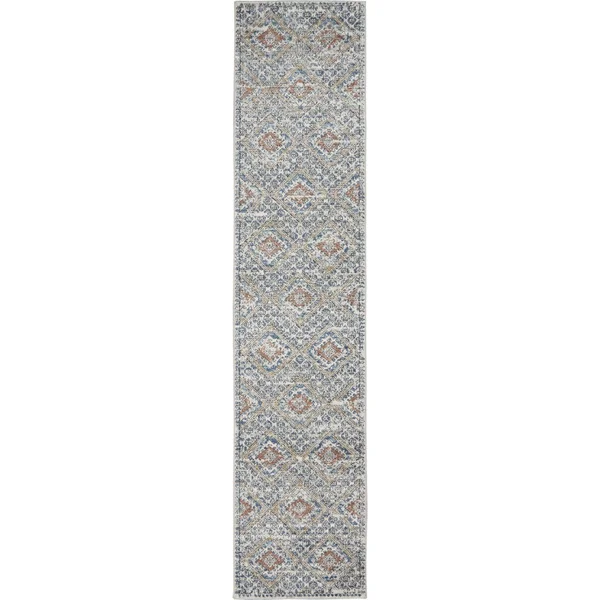 Nourison Concerto CNC16 Area Rug - Blue/Ivory, 2&2x22 x 10&