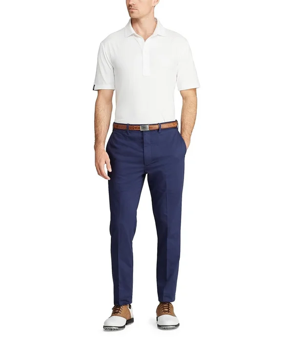 Polo Ralph Lauren Golf Tailored-Fit Flat-Front Stretch Chino Pants - Mens, 34 32, Basic Sand