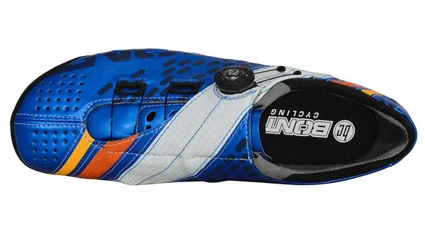 Helix Metallic Blue/White 40.5, 7, Narrow Fit