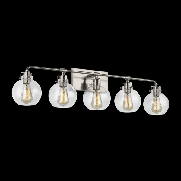 Feiss VS24405SN Clara 5 - Light Vanity, Satin Nickel