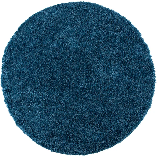 Safavieh August Sophia Solid Plush Shag Area Rug - Navy, 6&7 inch x 6&7 inch Round