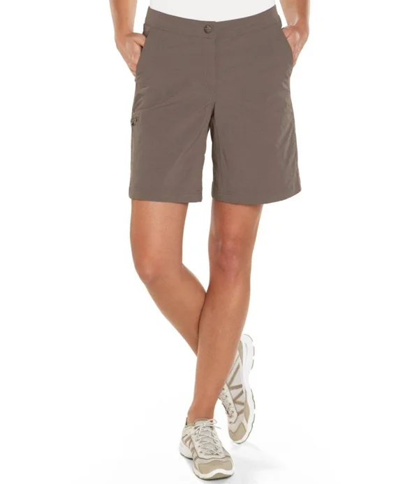 Women's Comfort Trail Hiking Shorts Brown 18, L.L.Bean