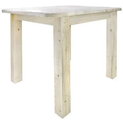 Abella Pine Solid Wood Dining Table Loon Peak Finish: Ready to Finish, Size: Standard Height (30x22 Height)