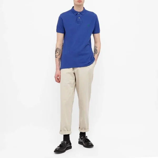 Polo Ralph Lauren Custom Slim Fit Mesh Men's Polo Shirt - Bright Navy