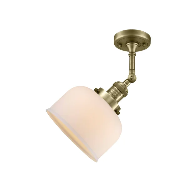 Innovations Lighting Large Bell 1 Light Semi Flush Mount 201F AB G78 (Antique Brass)
