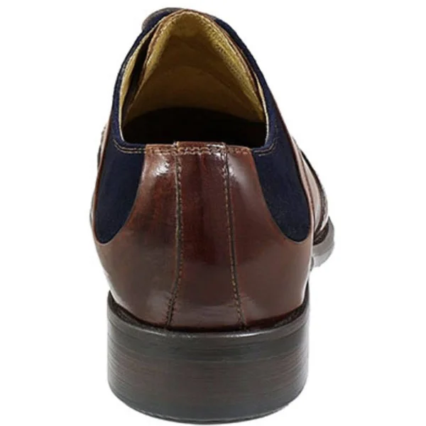 Stacy Adams Hewlett Wingtip Oxford - Men's - Cognac/Navy