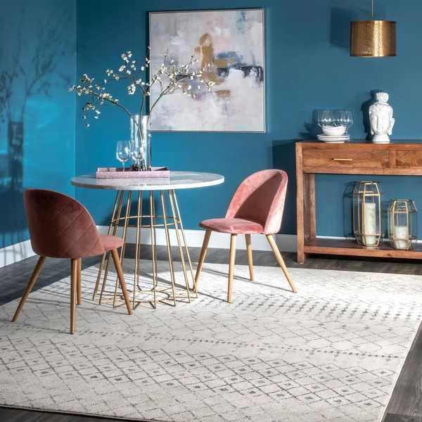 nuLOOM Moroccan Blythe Area Rug, 6& Round, Light Multi