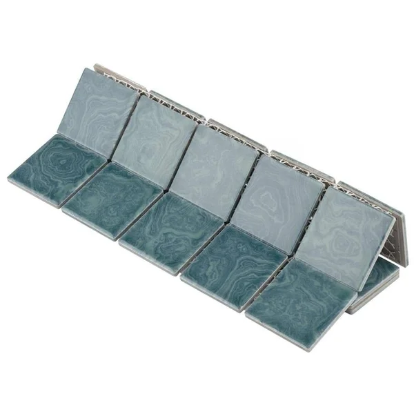 SomerTile Wtcrspgr Utopia Porcelain Mosaic Floor and Wall Tile 12 inch x 12 inch Palm Green