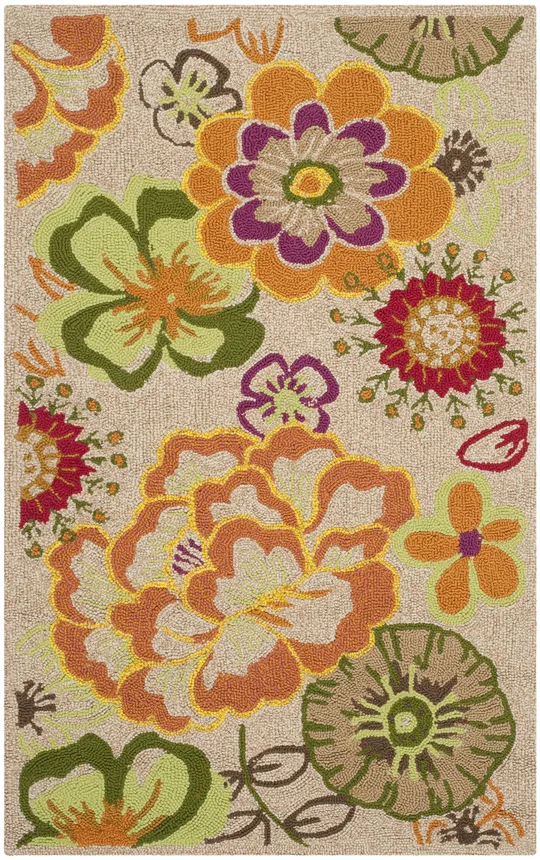 Safavieh Four Seasons FRS467C 2&4x22 x 4&0x22 Ivory, Green Area Rug