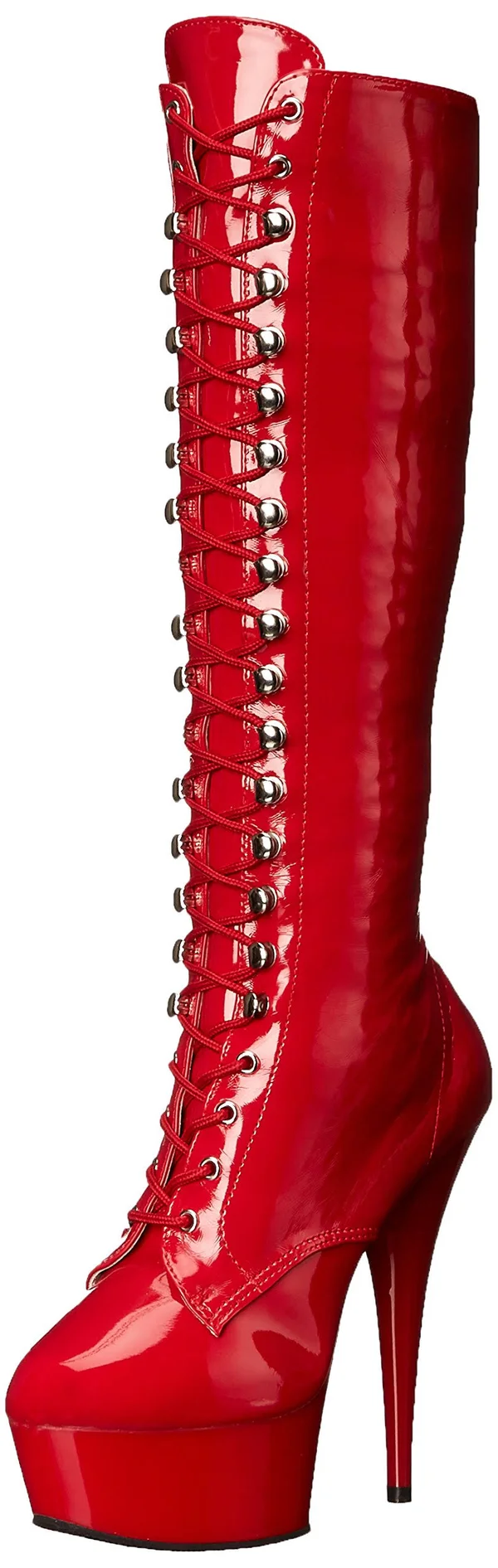 Pleaser - Delight-2023 14, Red Str Patent/Red