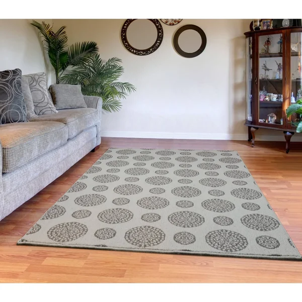 Garland Rug Memento Area Rug, 5 ft. x 7 ft, Silver/Cinder Gray