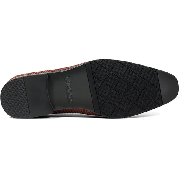 Stacy Adams Men's Tazewell Plain Toe Tassel Slip-On - Brick